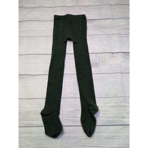 5/6 Little Stocking Co Hunter Green Tights - Picture 3 of 5